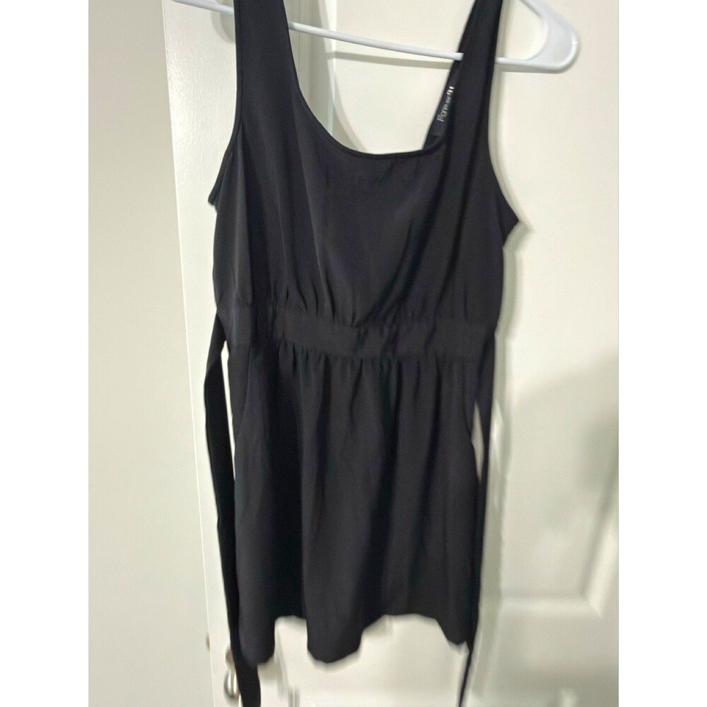Forever 21 Black Square Neck Sleeveless Knee Length A-Line Dress Size M